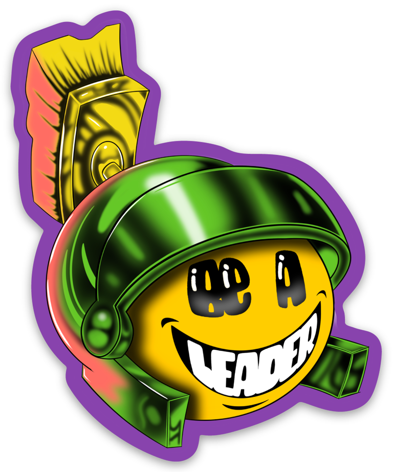 MARTIAN THE LEADER. STICKER