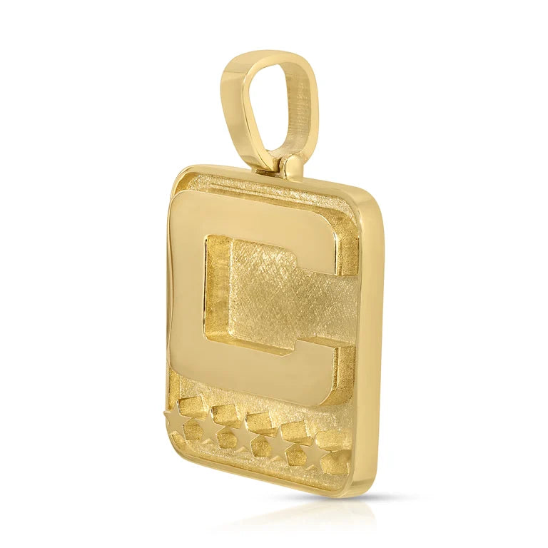 14K GOLD LOGO PENDANT - [1.25"]