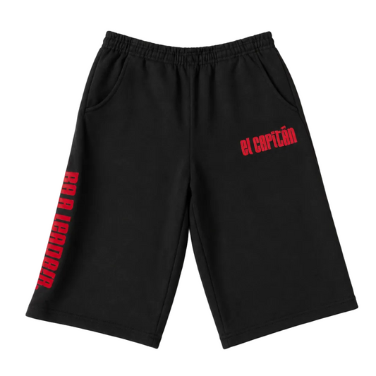 AUTHENIC WIDE LONG SHORTS - [BLACK]