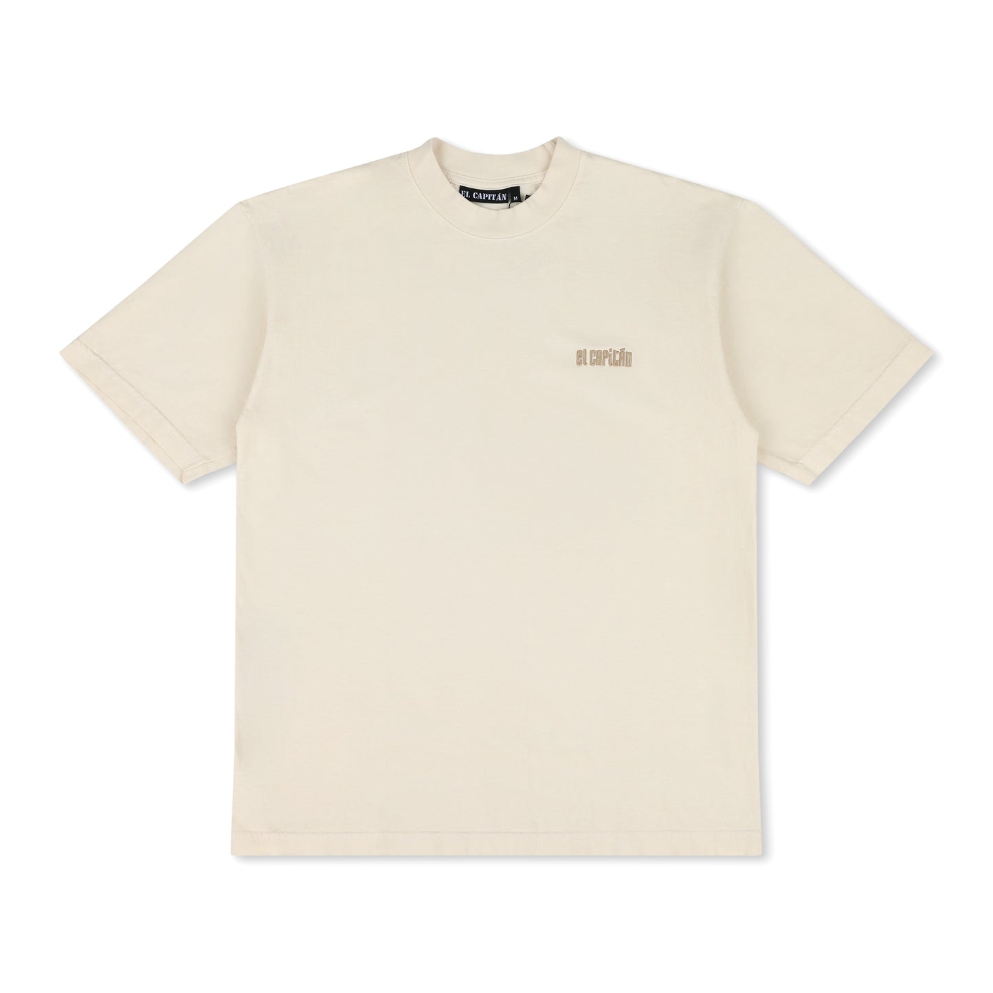 2 PACK EMBROIDERED TEES - [VINTAGE BLACK & CREME]