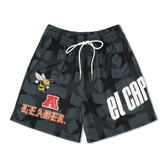🐝 🅰️ 𝐋𝐄𝐀𝐃𝐄𝐑. [GRAPHIC SHORTS] - ALL STAR - [BLACK]