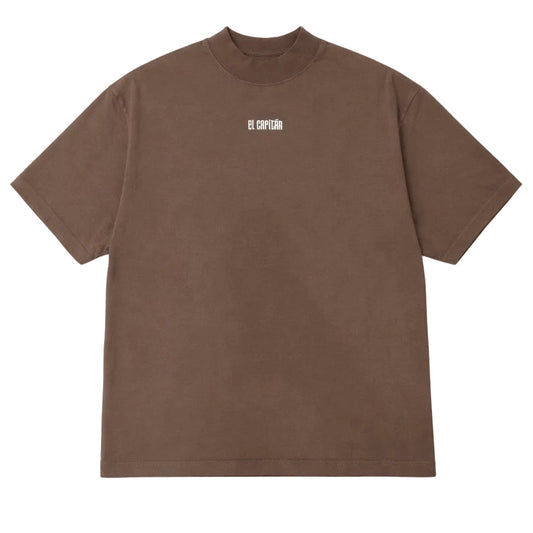 EMBROIDERED MOCK NECK TEE [FALCON]