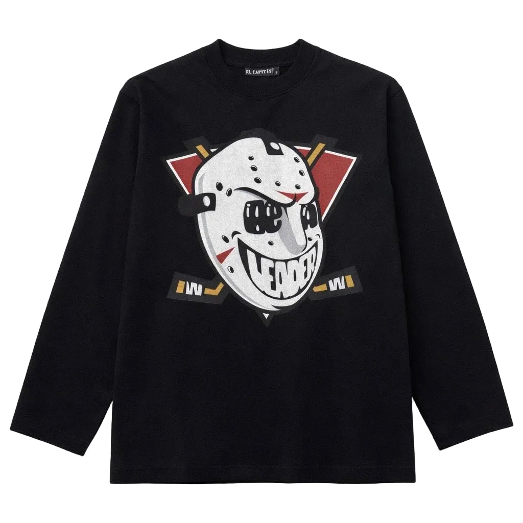 MIGHTY GOOD LEADER HOCKEY TEE - [BLACK MOCK NECK]