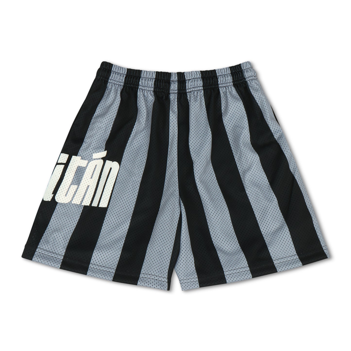 🐝 🅰️ 𝐋𝐄𝐀𝐃𝐄𝐑. [GRAPHIC SHORTS] - BLACK/GRAY STRIPED