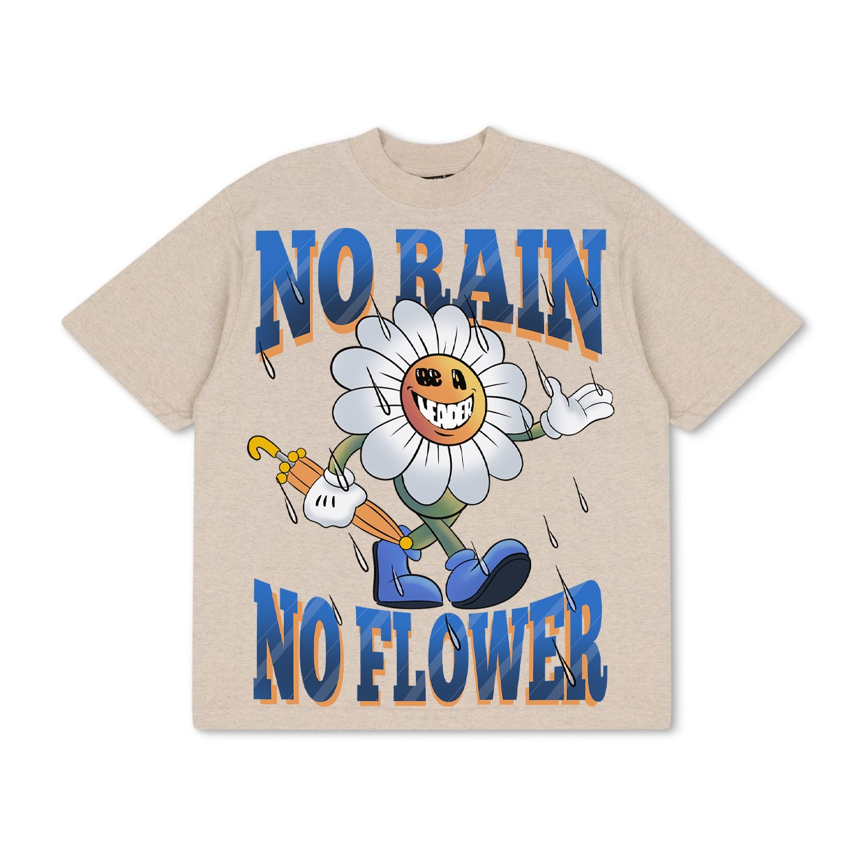 NO RAIN NO FLOWER TEE - [MOCK NECK]